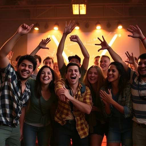 A group of diverse gamers celebrating a victory together, showcasing the joy of teamwork and shared success.